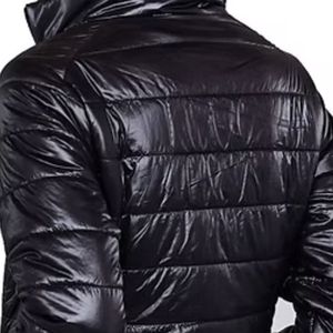 Women Black Long Puffer <b>Coat</b> Quilted Lightweight Full Zip High Collar Warm <b>Winter</b> Outerwear Custom Logo Wholesale Fashion - Product Image 5