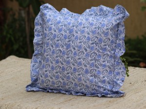 Floral Decorative Ruffle Cushion Covers Handmade Decorative Accent Bedroom Nursery Living Room <b>Throw</b> <b>Pillow</b> Cover with Ruffled - Product Image 3