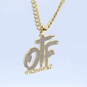 Colgante de Lujo Personalizado con Nombre y Letras, Estilo Hip Hop, Chapado en Oro sobre Plata 925, Colgante Bling para Raperos - Product Image 2