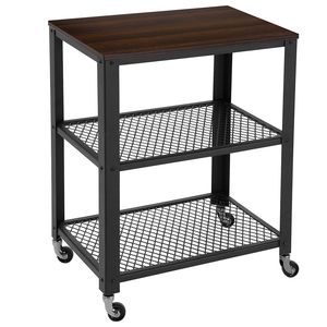 Carrito de Cocina Metálico Funcional con Ruedas para Almacenamiento en Espacios Compactos y Organización de Cuartos de Servicio - Product Image 1