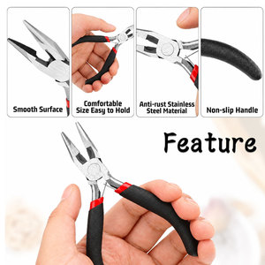 Pince à bec long professionnel avec coupe-fil pour la fabrication de bijoux, le pliage de fil et la création de perles - Product Image 5