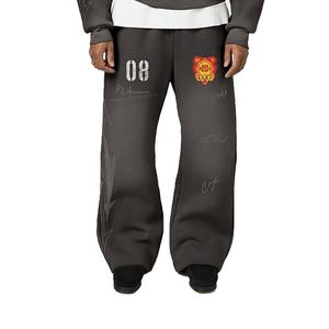 ชุดวอร์มแฟชั่นโอเวอร์ไซส์สำหรับผู้ชาย, ใหม่ชุดวอร์มผ้าฝ้าย100% กางเกงวอร์มกางเกงขาบานหนาชุดวอร์มเป็นมิตรกับสิ่งแวดล้อม - Product Image 4