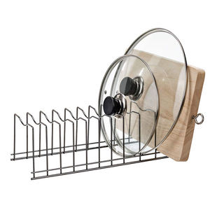 Étagère de rangement murale multifonctionnelle moderne en fer à double niveau pour cuisine, robuste et durable en métal - Product Image 4