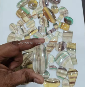 Mejor venta Multi fluorita cabujón piedra preciosa gran tamaño de forma de mezcla para DIY pulsera collar joyería cabujón de piedras preciosas naturales - Product Image 5