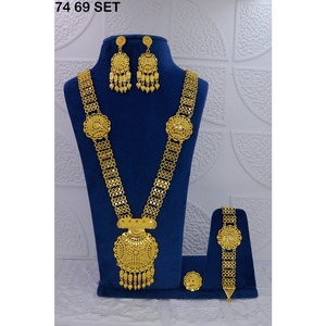 Collares largos estilo Dubái, conjunto de joyería árabe para mujer, conjunto de collares árabes para mujer, conjunto de collares de Oriente Medio - Product Image 5