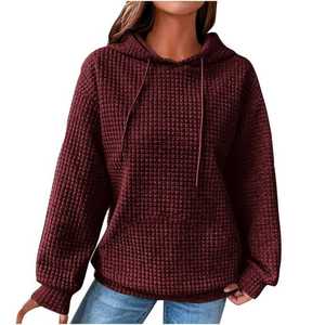 Beazer Sports <b>Women</b> Oversized Eco-Friendly Streetwear Hoodie Solid Color <b>Long</b> Sleeve Fleece <b>Sweatshirt</b> with Pockets Winter Wear - Product Image 3