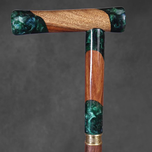 Bâton de marche en bois fait main pour l'extérieur, canne en bois avec design ergonomique confortable, bâton de marche traditionnel fabriqué - Product Image 2