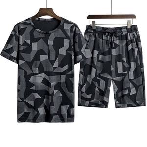 Premium Made Crew Neck <b>T</b>-<b>Shirt</b> Set Short Sleeve Solid Color Knitted Cotton Casual Summer Wear Two-Piece <b>T</b>-<b>shirt</b> And Short Set - Product Image 6
