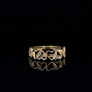 0.08 CTW Round Lab Grown Diamond <b>Ring</b> 10K Yellow Gold Minimalist Stacking <b>Ring</b> <b>Dainty</b> Bridal Jewelry Promise <b>Ring</b> Everyday <b>Ring</b> - Product Image 1