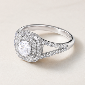 Princess Shape GRA Certified Moissanite Diamond <b>Ring</b> for Women 925 <b>Sterling</b> <b>Silver</b> <b>Engagement</b> Jewelry - Product Image 4