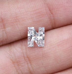 Diamante único de 1 quilate con corte en forma de letra N, cultivado en laboratorio, VVS-VS, color E,F, CVD, piedra suelta de fantasía, diamantes alfabéticos cultivados en laboratorio hechos a pedido - Product Image 5