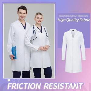 Bata de Laboratorio Azul Claro para Hombre, Tejida en Algodón y Poliéster, Uniforme de Hospital, Manga Larga, Bata Médica para Doctores - Product Image 5