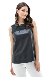 Chaleco de cuero genuino de alta calidad Vintage nuevo chaleco sin mangas de moda para verano invierno tela de algodón a prueba de viento - Product Image 5