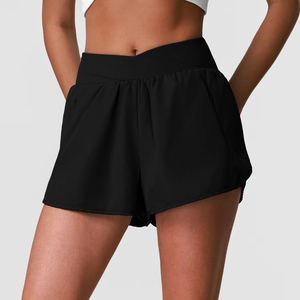 <b>Women's</b> High Waist Solid Color Sport <b>Skorts</b> With Pockets Quick Dry Knitted Fabric Regular Fit - Product Image 5
