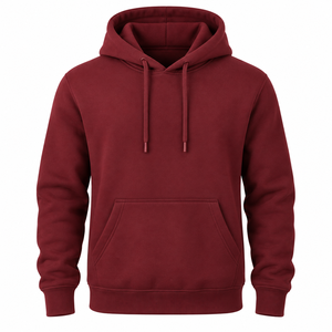 Sweat-shirt à capuche surdimensionné pour homme, couleur unie, décontracté, manches régulières, en coton French Terry, pour l'automne - Product Image 3