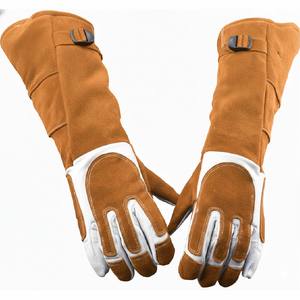 Strong Leather Welding Gloves <b>Fire</b> Resistant Heat Proof Gloves for Welding Safety and Industrial Use - Product Image 5