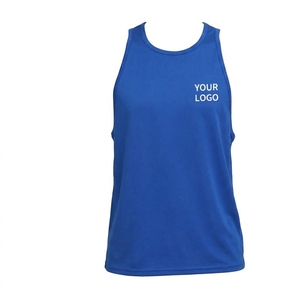 Mens Sleeveless Muscle Tank Top 100% Polyester Breathable Fitness Running Gym Workout <b>Stringer</b> <b>Vest</b> Sports Undershirt Custom OEM - Product Image 1