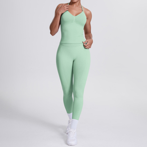Nuevo Conjunto de Yoga para Mujer, Ropa de Gimnasio, Ropa Deportiva Activa, Traje de Fitness para Correr, Conjunto de Yoga sin Costuras - Product Image 4