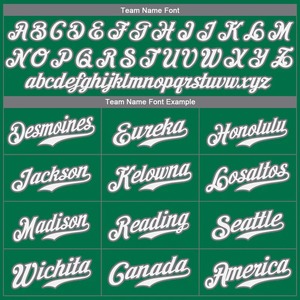Anti-Bacterial Top Quality OMMiZ Custom Logo woMen's Kelly Green White-Gray Authentic St. Patrick's Day <b>Baseball</b> Jersey - Product Image 5