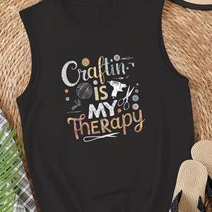 CRAFTING IS MY THERAPY Gilet décontracté pour femme - Product Image 1