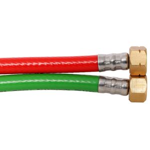Tubo Flessibile Doppio per Torcia Ossigeno-Acetilene 9/16'' con Raccordi 18 B, 50 Piedi, 1/4 di Pollice, per Saldatura e Taglio - Product Image 6