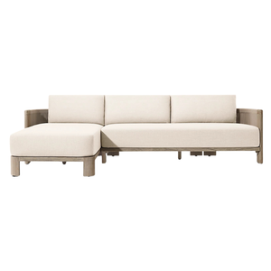 luxury The Langham Teak Outdoor <b>Sofa</b> Set Modern Resort Villa Patio Lounge Couch Furniture Collection - Product Image 2