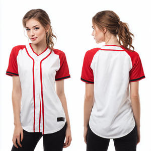 Camisetas de Béisbol Sublimadas Personalizadas para Mujer, Transpirables, de Secado Rápido, con Botones al Frente, para Equipos de Softbol y Ropa Deportiva - Product Image 6