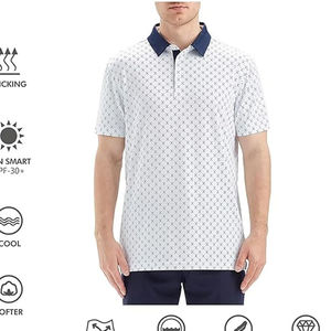 เสื้อผ้ากอล์ฟซับเหงื่อ ผ้าถัก ออกแบบเองได้ สีขาวล้วน ผ้าฝ้ายผสมโพลีเอสเตอร์ สำหรับผู้ชายและผู้หญิง กันยับ เป็นมิตรกับสิ่งแวดล้อม - Product Image 4