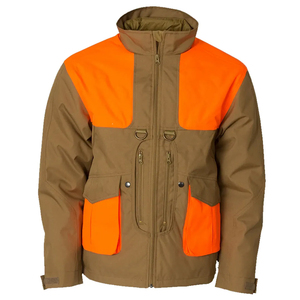 เสื้อแจ็คเก็ตสำหรับล่าสัตว์แบบ unisex สีน้ำตาลส้ม ลายพิมพ์บล็อกสี ผ้า softshell กันน้ำ แขนยาว เหมาะสำหรับฤดูหนาว - Product Image 1