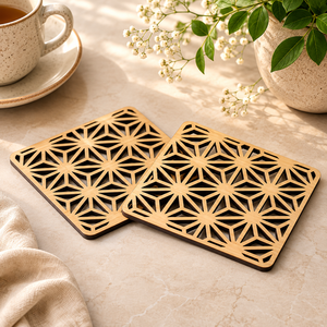 Posavasos de Madera Maciza con Silueta de Gato, Cortado con Láser, Hecho a Mano, Resistente al Calor, Protector de Mesa, Portavasos para Café, Té, para Amantes de Mascotas - Product Image 6