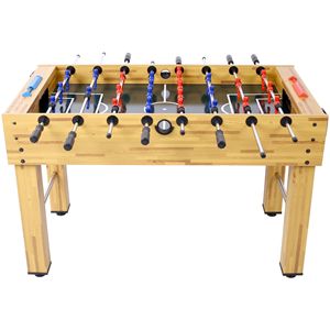 Mesa de Futbolín Hurricane de 54 Pulgadas con Acabado en Cerezo Claro y Marcador Analógico para Salas de Juego Familiares, Incluye Accesorios Gratuitos - Product Image 5
