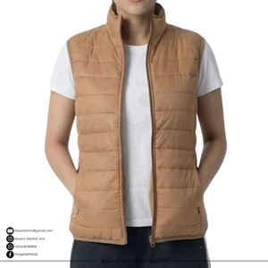 Gilet d'hiver matelassé à capuche personnalisé unisexe sans manches, haute qualité, imperméable, coupe-vent, chaud, patchwork, pour l'extérieur, vente en gros - Product Image 3