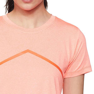 Camisetas Casuales Ecológicas para Mujer, 100% Poliéster, Cuello en V, Manga Corta, Impresión de Logotipo Personalizado, Alta Calidad OEM - Product Image 4