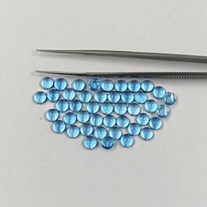 5mm Natural Swiss <b>Blue</b> Topaz Round Cabochon Loose Stone High Grade Topaz Smooth Gemstone <b>Jewellery</b> Trending Collection 2025 - Product Image 4