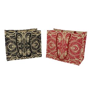 Highly Fashionable Allover Floral Print <b>Jute</b> <b>Shopping</b> <b>Bag</b> with Rope Handle Latest Trendy Design - Product Image 2