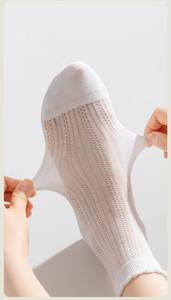 Solid Cotton Mesh <b>Crew</b> <b>Socks</b> Girls Breathable Ruffled <b>Socks</b> for <b>Women</b> - Product Image 5