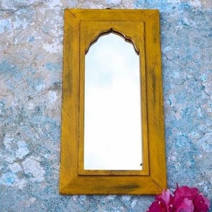 Handcrafted Teak Wood Ornate <b>Wall</b> <b>Mirror</b> - Antique Gold Wholesale - Product Image 4