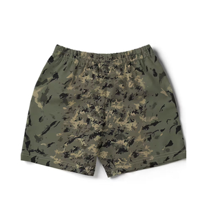 กางเกงวิ่งออกกำลังกายผู้ชายลายพรางต้นไม้ ผ้าตาข่าย น้ำหนักเบา ระบายอากาศ แห้งเร็ว เอวยางยืด ปรับได้ มีเชือกผูก  รับสั่งพิมพ์ลาย - Product Image 1