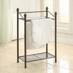 Decorative Bathroom Metal Towel <b>Stand</b> Freestanding <b>Rack</b> Holder For Bath <b>Cloth</b> Hanging Display Inside Home Decor - Product Image 1