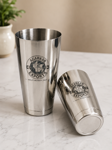 Coctelera Boston de Acero Inoxidable Personalizada al por Mayor, AECS/201S, 1000 ml, Juego de 2 Piezas para Mezclar Cócteles en Casa, Bar o Pub - Product Image 1