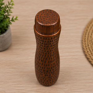 Bouteille d'eau de luxe en cuivre pur écologique avec poignée design sablier, idéale pour la maison, les voyages et les fêtes - Product Image 1