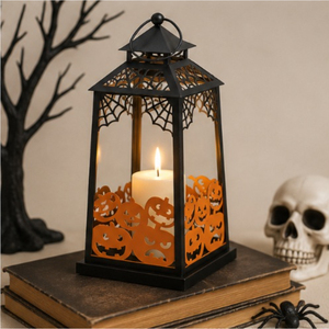 Nouvelle Lanterne Citrouille Métallique pour Halloween, Idéale pour l'Intérieur et l'Extérieur, Décoration de Table ou Suspendue pour Maison Hantée, Prix le Plus Bas - Product Image 4