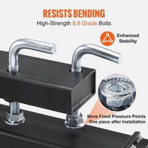 Forche per Pallet Resistenti da 4000 Libbre, Lunghezza Totale 60 Pollici, Accessori per Carrelli Elevatori con Barra Stabilizzatrice Regolabile per Trattore - Product Image 3