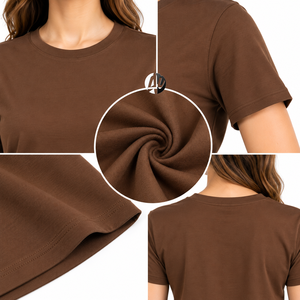 La textura transpirable mantiene la camiseta de mujer ligera y cómoda con un ajuste impecable que se adapta bien a las actividades diarias informales. - Product Image 6