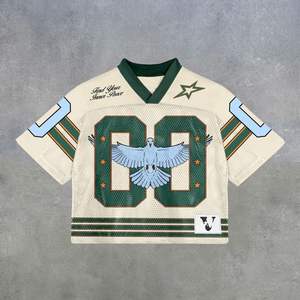 T-shirt sportif rétro américain vintage surdimensionné personnalisé de haute qualité - Product Image 1