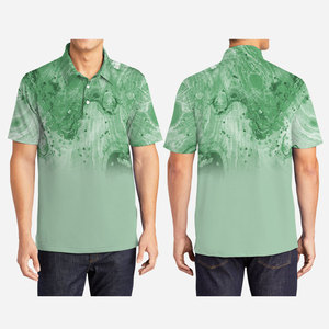 เสื้อโปโลผู้ชายผ้าสแปนเด็กซ์โพลีเอสเตอร์พิมพ์ลายแบบซับลิเมชั่นคุณภาพสูงสำหรับตกปลาและล่าสัตว์กลางแจ้ง - Product Image 5