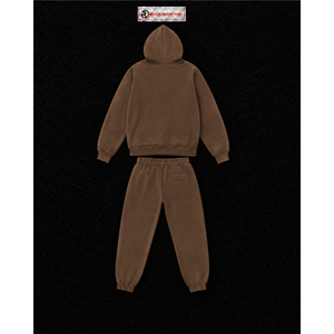Custom Brown Tracksuit Men <b>Full</b> <b>Zip</b> <b>Hoodie</b> Jogger Pants Set Plain Casual Sportswear Gym Training Streetwear Wholesale Athletic W - Product Image 5
