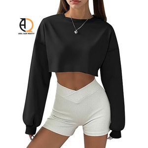 Sudadera Corta de Forro Polar para Mujer, Estilo Holgado y Moderno - Product Image 1