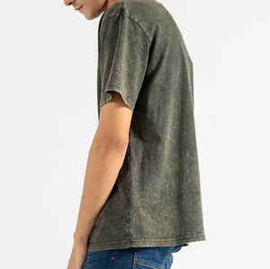 T-shirt vintage pour homme, 100% coton épais, manches courtes, col rond, épaules tombantes, coupe oversize, écologique, séchage rapide - Product Image 4