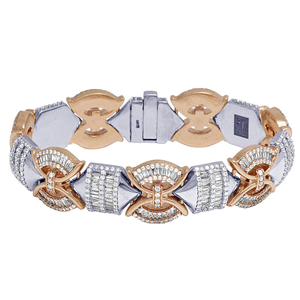 Bracelet pour homme Iced Jewelz D VVS Moissanite en argent sterling 925 plaqué or, motif chaîne à maillons, style Hip Hop urbain, pour rappeurs, vente en gros - Product Image 1